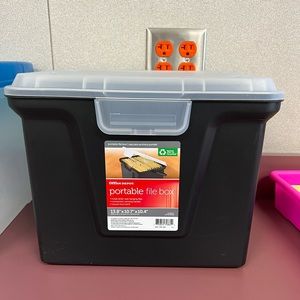 Portable File box  13.8”x10.7”x10.4”